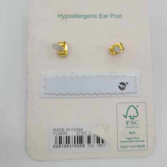 J Crew Gold Tone Orb Stud Earrings NWT!  NEW! - Picture 4 of 7